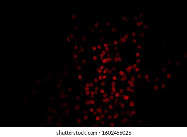 Dark Red vector cover with beautiful snowflakes. Glitter abstract illustration with crystals of ice. New year design for your business advert.