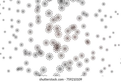 Dark Red vector cover with beautiful snowflakes. Decorative shining illustration with snow on abstract template. The template can be used as a new year background.