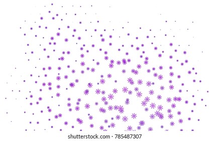 Dark Red vector cover with beautiful snowflakes. Modern geometrical abstract illustration with crystals of ice. New year design for your ad, poster, banner.