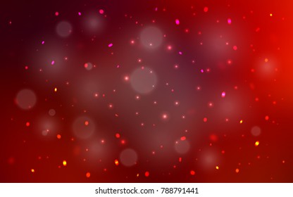 Dark Red vector cover with beautiful snowflakes. Shining colored illustration with snow in christmas style. New year design for your business advert.