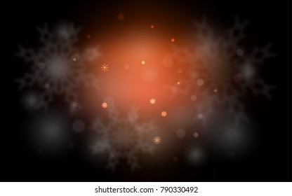 Dark Red vector cover with beautiful snowflakes. Glitter abstract illustration with crystals of ice. The pattern can be used for new year leaflets.