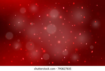 Dark Red vector cover with beautiful snowflakes. Glitter abstract illustration with crystals of ice. The pattern can be used for year new  websites.
