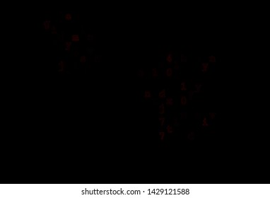 Dark Red vector cover with english symbols. Abstract illustration with colored latin alphabet. The pattern can be used for school, grammar websites.