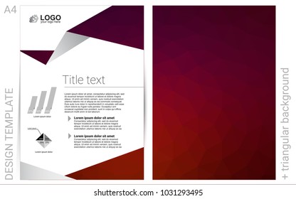 Dark Red vector  cover for Envelopes. Glitter abstract design concept with text box. Pattern for ads, leaflets, labels of your business.