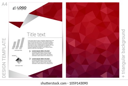 Dark Red vector  cover for Envelopes. Glitter abstract design concept with text box. Pattern for ads, leaflets, labels of your business.