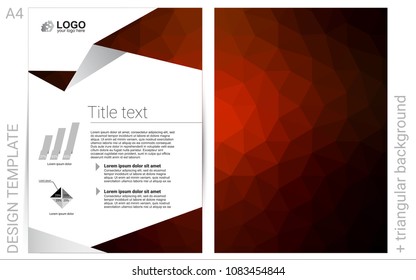 Dark Red vector  cover for Envelopes. Web interface on abstract background with colorful gradient. Pattern for ads, leaflets, labels of your business.