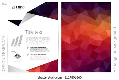 Dark Red vector  cover for Envelopes. Abstract booklet on colored background with gradient. The pattern can be used for any ad, booklets.