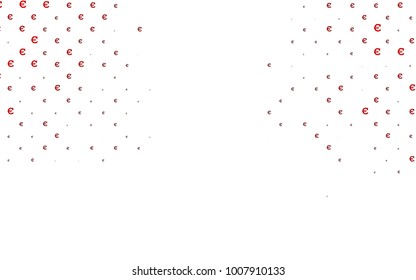Dark Red vector cover with financial symbols. Modern abstract illustration with symbols of digital money. The pattern can be used for financial, investment websites.