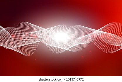 Dark Red vector cover with happy holiday ribbons. Confetti on blurred abstract background with colorful gradient. Beautiful design for your business advert of anniversary.