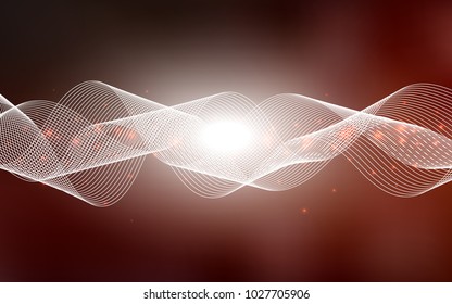 Dark Red vector cover with happy holiday ribbons. Confetti on blurred abstract background with colorful gradient. The pattern can be used for birthday gifts, congratulations.