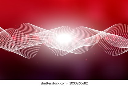 Dark Red vector cover with happy holiday ribbons. Beautiful colored illustration with ribbon in celebration style. The pattern can be used for carnival, festival leaflets.