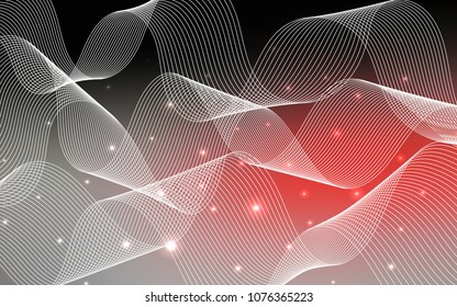 Dark Red vector cover with happy holiday ribbons. Modern geometrical abstract illustration with carnival ribbons. The pattern can be used for new year ad, booklets.