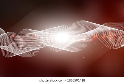 Dark Red vector cover with happy holiday ribbons. Confetti on blurred abstract background with colorful gradient. The pattern can be used for birthday gifts, congratulations.