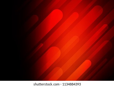 Dark Red vector cover with long lines. Glitter abstract illustration with colored sticks. The template can be used as a background.