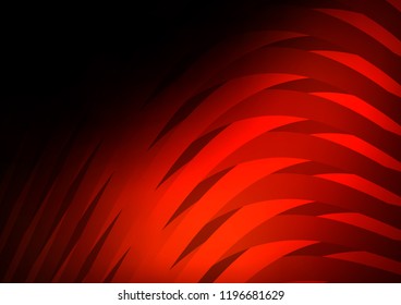 Dark Red vector cover with long lines. Glitter abstract illustration with colored sticks. Smart design for your business advert.