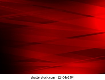 Dark Red vector cover with long lines. Decorative shining illustration with lines on abstract template. Smart design for your business advert.