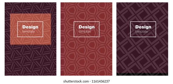 Dark Red vector cover for notebooks. Abstract booklet on colored background with gradient. Pattern for business books, journals.