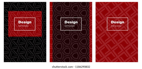 Dark Red vector cover for notebooks. Abstract booklet on colored background with gradient. Design for cover of books, notepads.