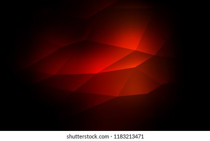 Dark Red vector cover in polygonal style. Decorative design in abstract style with triangles. Smart design for your business advert.