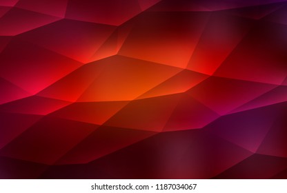 Dark Red vector cover in polygonal style. Modern abstract illustration with colorful triangles. The template can be used as a background.