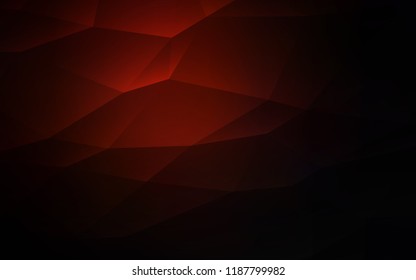 Dark Red vector cover in polygonal style. Illustration with set of colorful triangles. Best design for your ad, poster, banner.