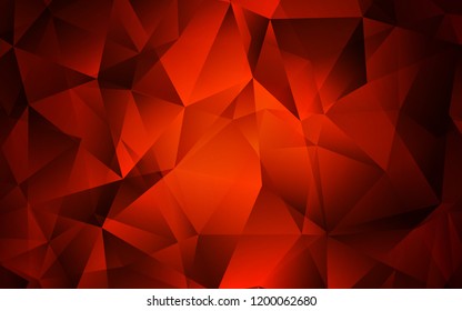 Dark Red vector cover in polygonal style. Illustration with set of colorful triangles. The template can be used as a background.