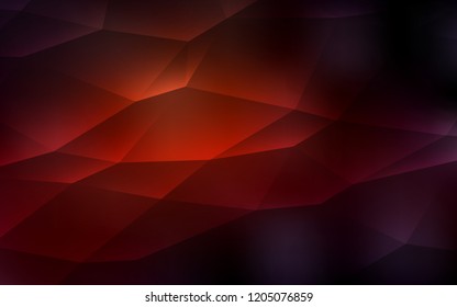 Dark Red vector cover in polygonal style. Illustration with set of colorful triangles. Pattern for commercials.