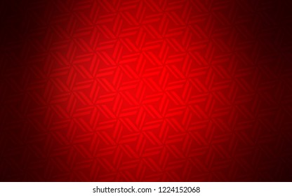 Dark Red vector cover with polygonal style. Triangles on abstract background with colorful gradient. Modern template for your landing page.