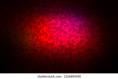 Dark Red vector cover in polygonal style. Illustration with set of colorful triangles. Smart design for your business advert.