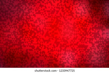 Dark Red vector cover in polygonal style. Triangles on abstract background with colorful gradient. The template can be used as a background.