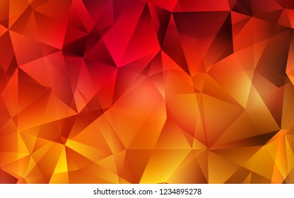 Dark Red vector cover in polygonal style. Triangles on abstract background with colorful gradient. Pattern for busines ad, booklets, leaflets