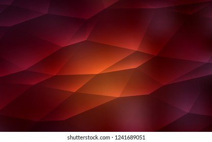 Dark Red vector cover in polygonal style. Modern abstract illustration with colorful triangles. Pattern can be used for websites.