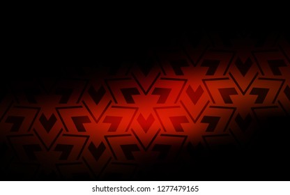Dark Red vector cover with polygonal style. Triangles on abstract background with colorful gradient. Modern template for landing page.