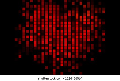 Dark Red vector cover in polygonal style. Glitter abstract illustration with rectangular shapes. The template can be used as a background.