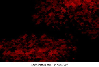 Dark Red vector cover in polygonal style. Illustration with set of colorful triangles. Pattern for commercials.
