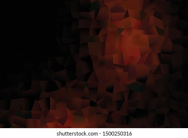 Dark Red vector cover with polygonal style. Decorative design in abstract style with rectangles. Smart design for your business advert.