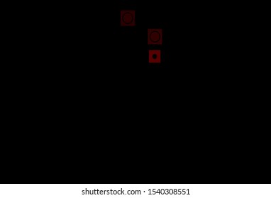 Dark Red vector cover in polygonal, circular style. Colorful gradient rectangles, circles on abstract background. Background for cell phones.