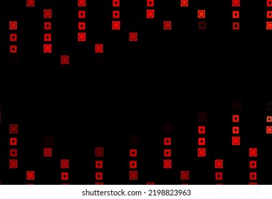 Dark Red vector cover in polygonal, circular style. Decorative design in abstract style with circles, rectangles. Pattern for busines booklets, leaflets.