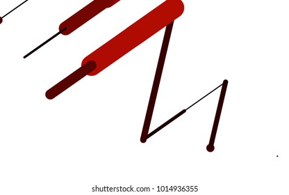 Dark Red vector cover with rounded stripes. Decorative shining illustration with lines on abstract template. The template can be used as a background.