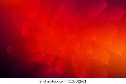Dark Red vector cover with set of hexagons. Abstract illustration with colorful hexagons. Beautiful design for your business advert.