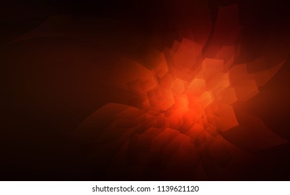 Dark Red vector cover with set of hexagons. Design in abstract style with hexagons. Pattern can be used for landing pages.