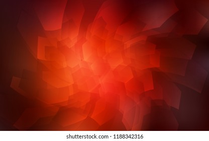 Dark Red vector cover with set of hexagons. White background with colorful hexagons. Pattern can be used for landing pages.