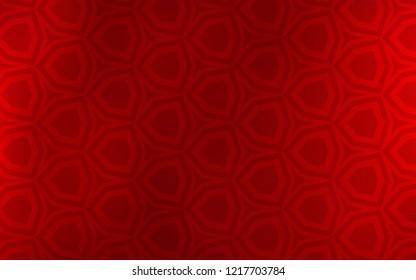 Dark Red vector cover with set of hexagons. Illustration of colored hexagons on blur surface. New template for your brand book.