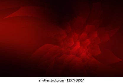 Dark Red vector cover with set of hexagons. Illustration with set of colorful hexagons. Pattern can for your ad, booklets.