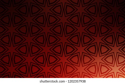 Dark Red vector cover with small and big stars. Shining colored illustration with stars. Template for sell phone backgrounds.