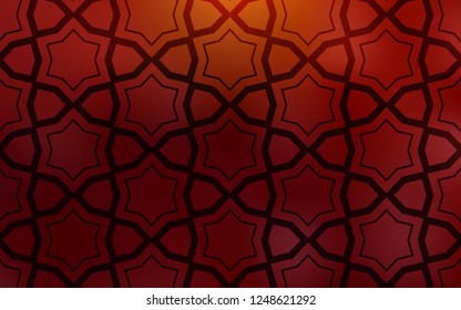 Dark Red vector cover with small and big stars. Stars on blurred abstract background with gradient. Pattern for new year ad, booklets.