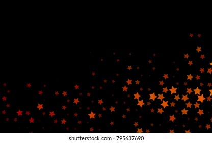 Dark Red vector cover with small and big stars. Blurred decorative design in simple style with stars. The pattern can be used for websites.