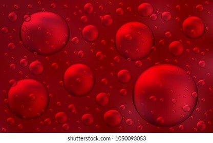 Dark Red vector cover with spots. Abstract illustration with colored bubbles in nature style. The pattern can be used for aqua ad, booklets.
