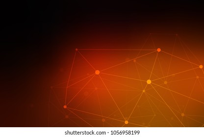 Dark Red vector cover with spots, lines. Illustration with set of colorful abstract circles and lines. Pattern can be used for beautiful websites.