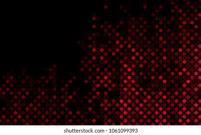Dark Red vector  cover with spots. Blurred bubbles on abstract background with colorful gradient. New design for ad, poster, banner of your website.
